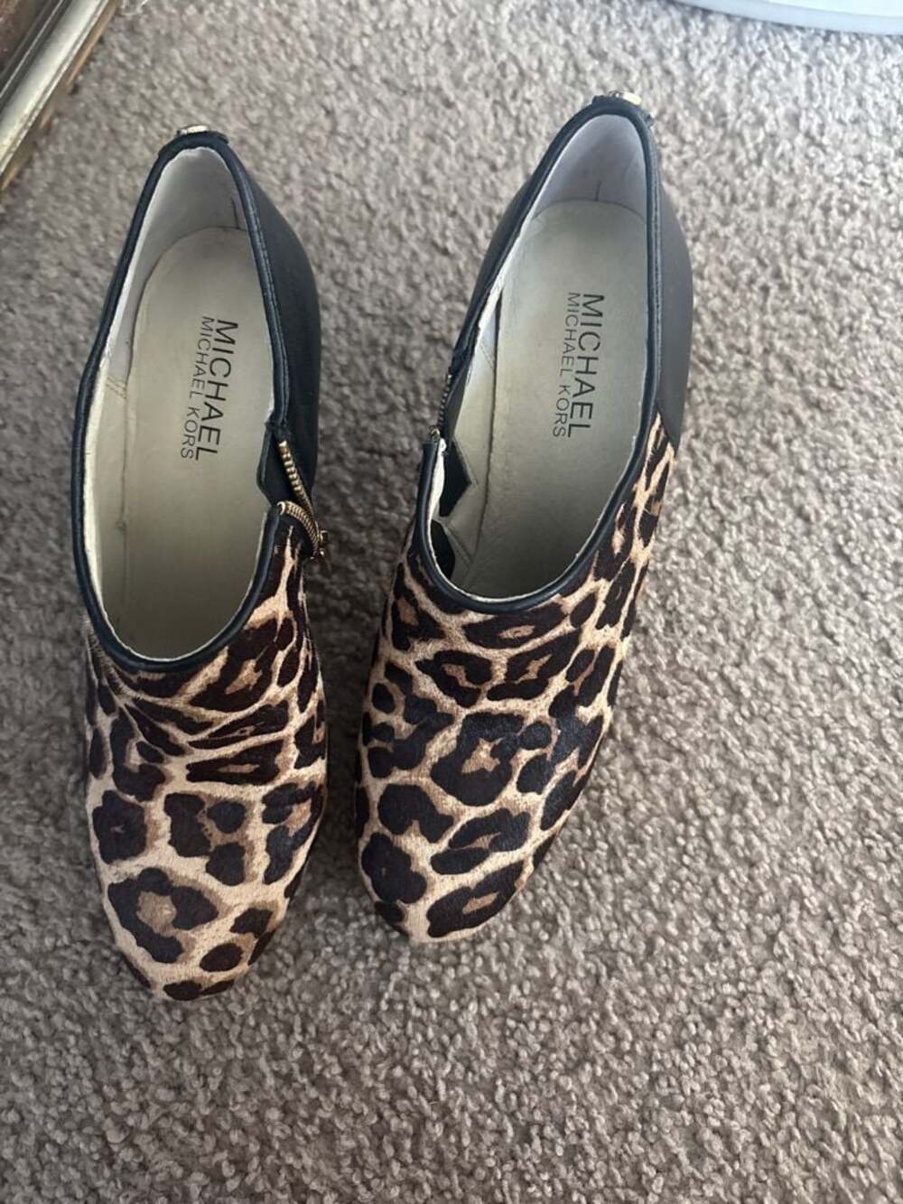 Michael Michael Kors Leopard Calf Hair Booties